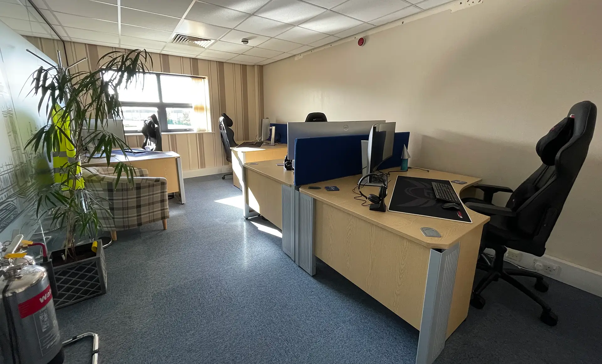 Photograph of one of the breakout offices for digital transformation at PSP 